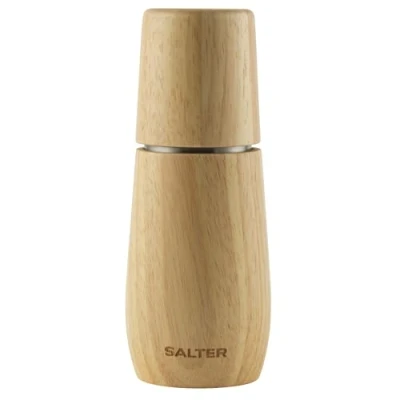 Imagen de Salter BW13049EU7 Edith Molino de sal molinillo especias madera, madera con certificación FSC®, pimienta, mecanismo molienda cerámica, adjustable, fina a gruesa