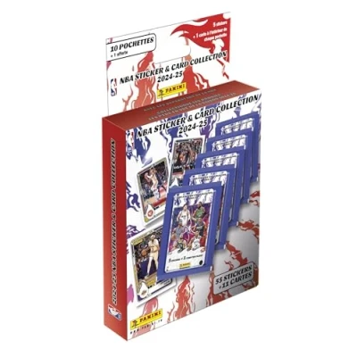 Imagen de Panini Basket NBA US 2024 2025 Blister 10 Fundas + 1 Regalo (004977KBF11)