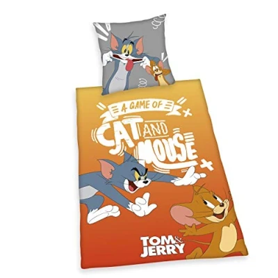 Imagen de Herding Tom &amp; Jerry Juego de Ropa Cama, Algodón, Multicolor, 80 x cm, 135 200 cm
