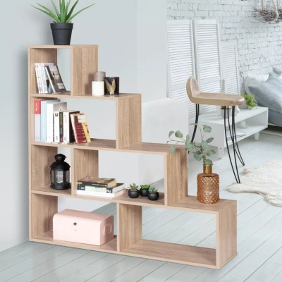 Imagen de IDMarket Librería escalera Lina madera de haya