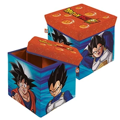 Imagen de ARDITEX Caja con Tapa Dragon Ball, Cubo de Tela Guardatodo para Ropa, Libros, Juguetes, Pelotas, y Asiento Infantil Sentarse 30 x cm