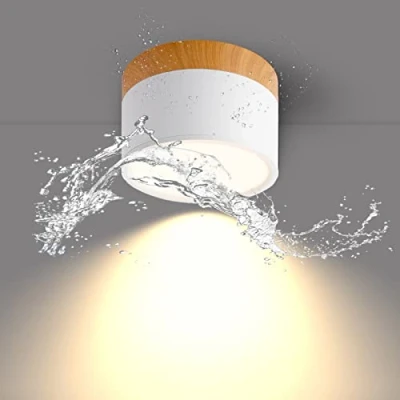 Imagen de Temgin Downlight Techo 12W IP65 3000K Foco LED Interior Ø11cm Blanco Lampara Focos Cálido Aluminio 1080LM para Baño Cocina Pasillo Salon Lavadero Dormitorio