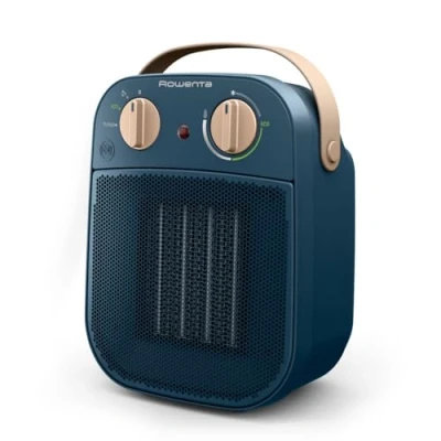 Imagen de Calefactor Rowenta My Nomad SO823, Portátil, Diseño compacto, Cómodo de transportar, Potencia 1800 W, Silencioso 42 dB, Modo Eco, Cerámico, Azul