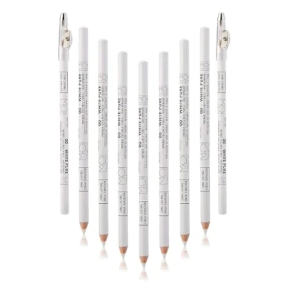 Imagen de Moi Profesional Pack 12 Lapicero Blanco Uso Perfilador de Ojos O para Marcaje Piel Esp. Láser 00·White Pure Largo con Sacapuntas M·O·I Professional 800 g