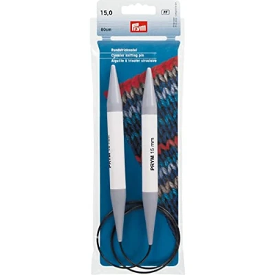 Imagen de Prym Rundstricknadeln KST 80 cm 15,00 mm Grau Agujas Redondas, Gris, 15,0