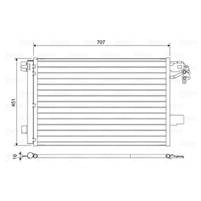 Imagen de VALEO 814461 Condensador con secador Aluminio 452 VOLKSWAGEN: Multivan 5 (7HM, Transporter 5, Bus