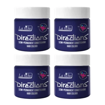 Imagen de 4 x La Riche Directions Semi Permanent Hair Color Bote de 100 ml (Midnight Blue)
