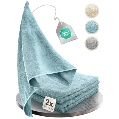 Imagen de Herzbach Home Juego de Toallas HOMEWELL Suaves y absorbentes, 100% algodón, Oeko Tex 100 Certificado