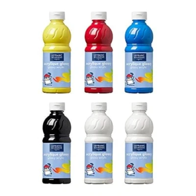 Imagen de Lefranc &amp; Bourgeois Set De 6 pintura acrílica Glossy, 500 ml , color/modelo surtido