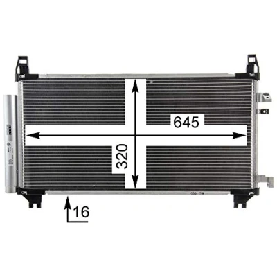 Imagen de MAHLE ORIGINAL AC 841 000P Condensador con secador 645mm TOYOTA: Yaris II Hatchback (XP9) 1.8 VVTi 2007 2011