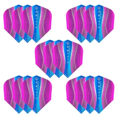 Imagen de Harrows Lumen No6 Juego de 5 plumas para dardos (15 vuelos en total) I 100 micras, extra fuertes, fabricados el Reino Unido, accesorios profesionales