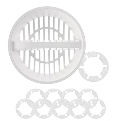 Imagen de Trapflex 1x Tamiz de Pelo + 10x Filtro (Compatible con Tempoplex Sifón Desague Ducha y Compatible los números Modelo 6961, 6962, 6963)