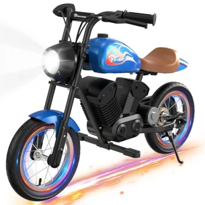 Imagen de EVERCROSS EV08M Motocicleta Eléctrica para Niños, Motobici con Motor 150W, Velocidad de 8/16km/h y Autonomía 10km Moto Eléctrica, Neumáticas 12’’, Motocross Niños 3 a 12 Años