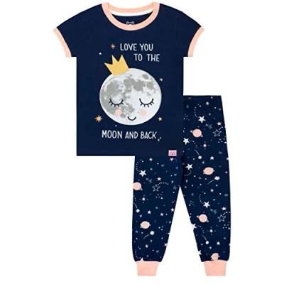 Imagen de Harry Bear Pijamas para niñas Luna Ajuste Ceñido Azul 6 7 Años