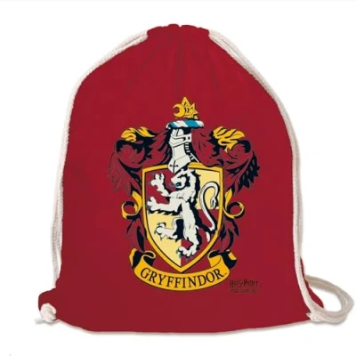 Imagen de LOGOSHIRT Harry Potter Gryffindor Logo Mochila Saco Bolsa Rojo Diseño Original con Licencia