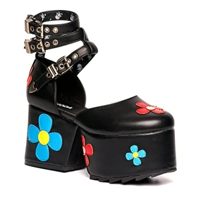Imagen de LAMODA Trofeo, Botas Mid Calf Mujer, Black Multi Flower, 40 EU