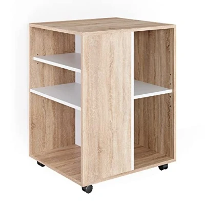 Imagen de Vicco Carro con Ruedas, Sonoma/Blanco, 59 x 53 cm