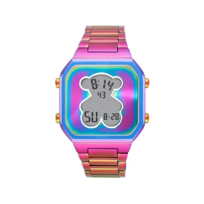 Imagen de TOUS Reloj Digital con Brazalete de Acero IP iridscente D Bear