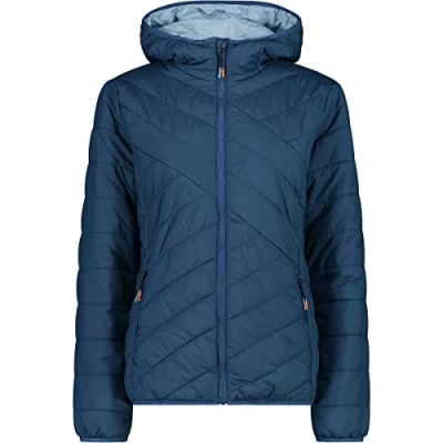 Imagen de CMP Chaqueta de mujer poliéster reciclado con capucha fija, tinta azul, XS