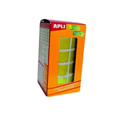 Imagen de APLI Kids 12475 Rollo gomets cuadrados 15 mm amarillos