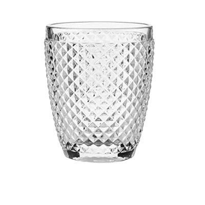 Imagen de B&#039;GHEST Set 6 uds. Diamante Vaso Bajo Agua/Vino Fabricado en Vidrio. Color Transparente. Capacidad 25 cl. (Tranparente)