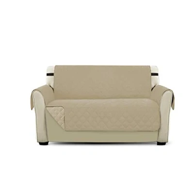 Imagen de PETCUTE Fundas de Sofa Protector sofá Dos plazas Beige 2 Cubre para Mascotas