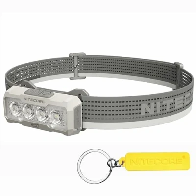 Imagen de Nitecore NU27 Linterna frontal recargable USB C para exteriores, 600 lúmenes, ultraligera, múltiples temperaturas de color, color blanco