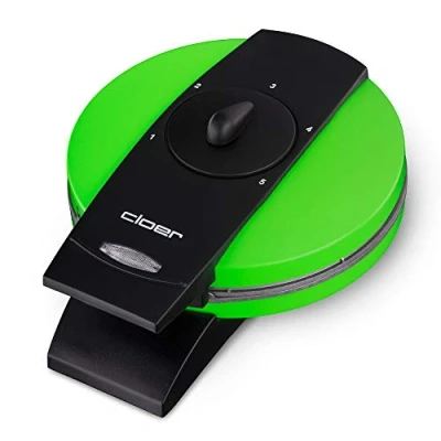 Imagen de Cloer 1627 14 Gofreras para gofres de corazón, 930 vatios, tamaño gofre 15.5 cm, nivel tostado infinitamente seleccionable, verde