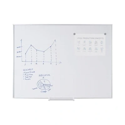 Imagen de Bi Office Pizarra de Planificación Magnética New Generation y Kit Accesorios, Superficie Esmaltada, 90x60cm, Planning Con Cuadrículas 25x50 mm