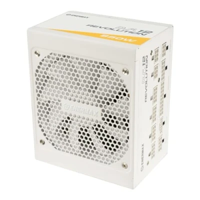 Imagen de ENERMAX Revolution D.F. 12 ATX 3.1 PCIe 5.1 Fuente de Alimentación Ultracompacta 850W 80 Plus Gold Cybenetics Platinum White, Totalmente Modular, 50% Semi fanless, 600W 12V 2x6, ETV850G W, Blanco