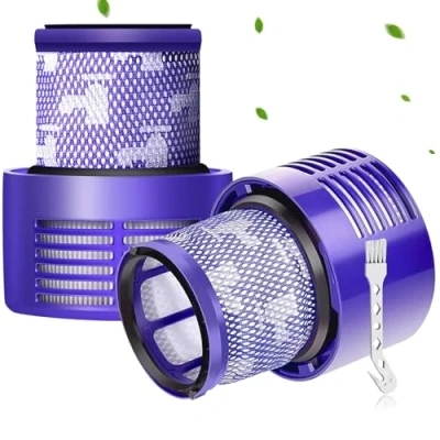 Imagen de Pack de 2 Filtros para Dyson V10 SV12 repuesto Compatible con Cyclone Series, Absolute, Animal, Total Clean, Motorhead Accesorios aspiradora Ref. DY 969082 01