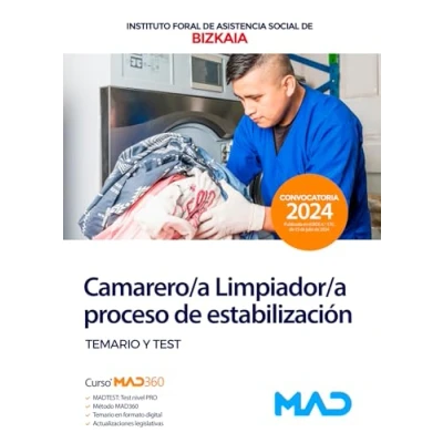 Imagen de Camareros/as Limpiadores/as proceso de estabilización del Instituto Foral Asistencia Social Bizkaia. Temario y test