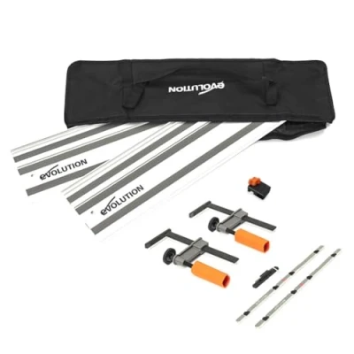 Imagen de Evolution Power Tools ST1400 G2 Carril Guía Para Sierra Circular Universal La Mayoría De Las Marcas Makita, Bosch, Festool 1.4m (2 x 700mm) Incl. Accesorio Tope Final