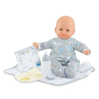 Imagen de Corolle Set de Bebé Recién Nacido, Incluye Muñeco Cuerpo Blando 36cm, Biberón, Pañal Tela, Manta, Pulsera identificación y Certificado Nacimiento, Adecuado a Partir 2 Años