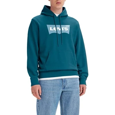 Imagen de Levi&#039;s Standard Graphic Hoodie Jersey con capucha, Hombre, Talla: XS, Turquoise