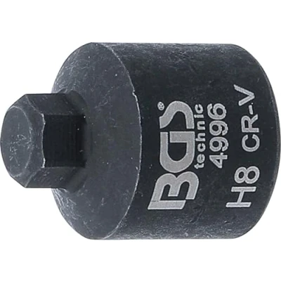 Imagen de BGS 4996 Llave de vaso para pinzas freno hexágono interior extra corta 8 mm