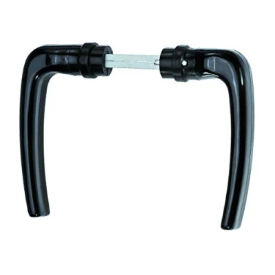 Imagen de Alberts 654047 Maneta de puertas, Para pórticos alambre ondulado, Aluminio, anodizado en negro, Distancia 50 mm, Anchura 115 mm