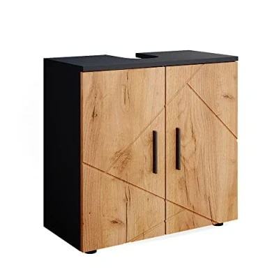Imagen de Vicco Mueble bajo Lavabo Irma, Antracita/Roble, 60 x 59 cm