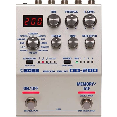Imagen de Pedal BOSS DD 200 Digital Delay — Funcionamiento rápido y sencillo con controles manuales