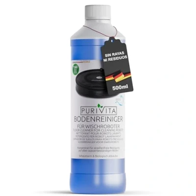 Imagen de PURIVITA Detergente para robot Aspirador 500 ml limpiador suelo limpieza sin rayas y sostenible Adecuado todos los robots aspiradores fregasuelos