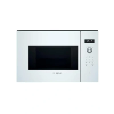 Imagen de Bosch Microondas Integrable, 60 cm, 800 W, 7 programas automáticos, Iluminación LED, Blanco, BFL524MW0