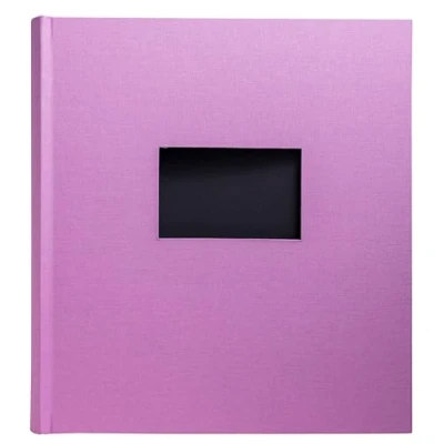Imagen de Exacompta Ref. 16090E 1 álbum de fotos Pop&#039;N Co 300 60 páginas negras formato 29 x 32 cm manta tela color lila con ventana personalización