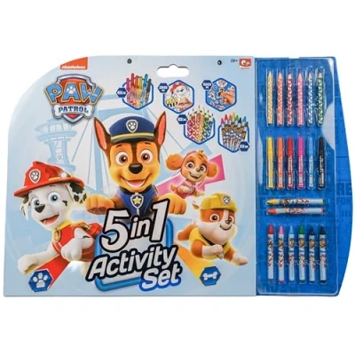 Imagen de Paw Patrol Set de actividades 5 en 1 dibujo con lápices colores, pegatinas y hojas para colorear (113 piezas)