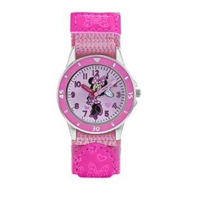 Imagen de Minnie Mouse Reloj Analógico para Niñas de Cuarzo con Correa en Tela MN5106