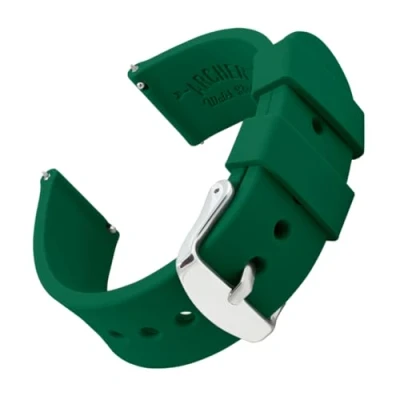 Imagen de Archer Watch Straps Correas Reloj Silicona de Liberación Rápida para Hombre y Mujer (Verde Botella, 20mm)