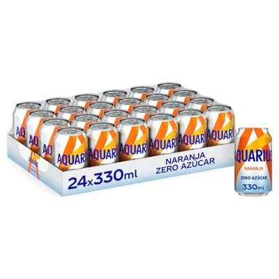 Imagen de Aquarius Zero Azúcar Naranja, 330ml Pack de 24