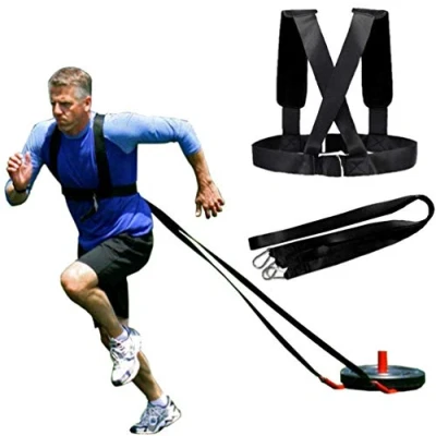 Imagen de YNXing Arnés Trineo Kit de Cuerda Resistencia al Entrenamiento Físico para Entrenador y Asistencia Física Mejorar la Velocidad, Fuerza