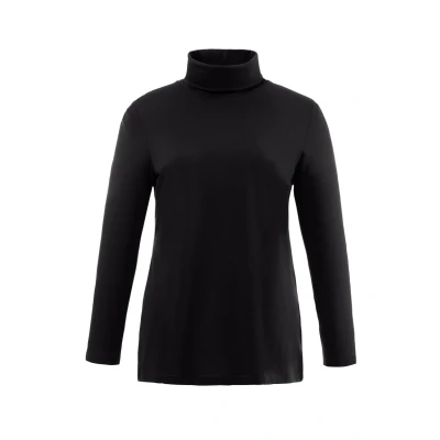 Imagen de Ulla Popken Grosse GRÖSSEN BIS 64, OBERTEIL, Rollkragen Camiseta de manga larga, Mujer, Talla: 54/56, Schwarz