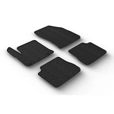 Imagen de Gledring 0166 Juego de alfombrillas suelo Caucho delante y detrás 4 negro 750mm 550mm PEUGEOT: 2008 II