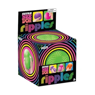 Imagen de Schylling NeeDoh Ripples Super Juguete sensorial para ansiedad Colores surtidos de 3 años a adultos (paquete 1)